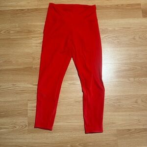 Size small red workout leggings, like new condition